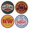 HOT WHEELS - 4 Embossed Metal Coasters