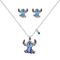 STITCH - Earrings & Necklace Set - Plated Brass