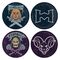 MASTERS OF THE UNIVERSE - 4 Embossed Metal Coasters
