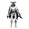 Teenage Mutant Ninja Turtles Action Figure Elite Foot Ninja Guard Black & White 18 cm
