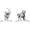 Pathfinder Battles Deep Cuts Unpainted Miniature Goblin Commando & Goblin Dog 13 cm