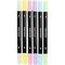 Creativ Company - Textile markers, line 2,3+3,6 mm, pastel colours, 6 pc/ 1 pack (334829) / Toys