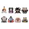 One Piece Mega Cat Project Nyan Piece Nyan! Luffy & the Seven Warlords of the Sea Mini Figures 3 cm Blind Box Display (8) (Repeat)