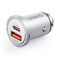 Orico MiniRing Pro 45W USB-A + USB-C Car Charger - Silver