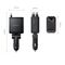 Orico Twin Reach 45W USB-A + USB-C Car Charger with Two Retractable USB-C Cables - Black