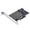 Orico PDM2 PCI-E 3.0 x4 Expansion Card for M.2 NVMe and SATA Drives - Black