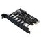 Orico PVU3 PCI-E 7x USB 3.0 Expansion Card for Desktop - Black