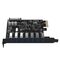 Orico PVU3 PCI-E 7x USB 3.0 Expansion Card for Desktop - Black
