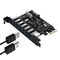 Orico PVU3 PCI-E 7x USB 3.0 Expansion Card for Desktop - Black