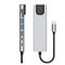 Tech-Protect HB09 USB hub 8in1 TYPE-C + USB-A 3.0 + USB-C 3.0 + HDMI 4K 60HZ + SD/TF + PD100W + RJ45 1000 MB/S - gray
