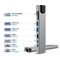 Tech-Protect HB09 USB hub 8in1 TYPE-C + USB-A 3.0 + USB-C 3.0 + HDMI 4K 60HZ + SD/TF + PD100W + RJ45 1000 MB/S - gray