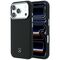 Mercedes Leather Semi Wrap Grill Pattern MagSafe Case for iPhone 17 Pro - Black