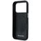 Mercedes Leather Semi Wrap Grill Pattern MagSafe Case for iPhone 17 Pro - Black
