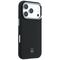 Mercedes Leather Semi Wrap Wood Effect MagSafe Case for iPhone 17 Pro Max - Black