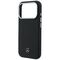 Mercedes Leather Semi Wrap Wood Effect MagSafe Case for iPhone 17 Pro Max - Black