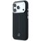 Mercedes Leather Semi Wrap Iconic Line MagSafe Case for iPhone 17 Pro - Black