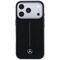 Mercedes Leather Semi Wrap Iconic Line MagSafe Case for iPhone 17 Pro - Black