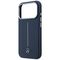 Mercedes Leather Semi Wrap Iconic Line MagSafe Case for iPhone 17 Pro Max - Navy Blue