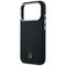 Mercedes Leather Semi Wrap Wood Effect MagSafe Case for iPhone 17 Pro - Black