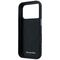 Mercedes Leather Semi Wrap Wood Effect MagSafe Case for iPhone 17 Pro - Black