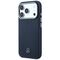 Mercedes Leather Semi Wrap Wood Effect MagSafe Case for iPhone 17 Pro - Navy Blue
