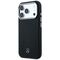 Mercedes Leather Semi Wrap Wood Effect MagSafe Case for iPhone 17 Pro Max - Black