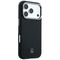 Mercedes Leather Semi Wrap Wood Effect MagSafe Case for iPhone 17 Pro Max - Black
