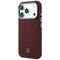 Mercedes Leather Semi Wrap Wood Effect MagSafe Case for iPhone 17 Pro Max - Red