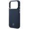 Mercedes Leather Semi Wrap Wood Effect MagSafe Case for iPhone 17 Pro Max - Navy Blue