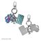 KPop Demon Hunters Charm Keyring Derpy & Sussie