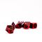 FanRoll  Dice Set Red with Black Enamel (7)