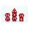 Dragon Storm Sharp Edge Silicone Dice Set Red Dragon Scales (7)