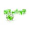 Dragon Storm Inclusion Dice Set Green Dragon (7)