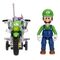 The Super Mario Galaxy Movie Action Figure with Pull Back Motorcycle Luigi 6 cm