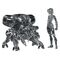 Ghost in the Shell PLAMAX minimum factory Plastic Model Kit Motoko Kusanagi with Fuchikoma: Thermoptic Camouflage Ver. 8 cm