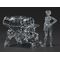 Ghost in the Shell PLAMAX minimum factory Plastic Model Kit Motoko Kusanagi with Fuchikoma: Thermoptic Camouflage Ver. 8 cm