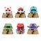 Mobile Suit Gundam Mega Cat Project Trading Figure Cats Luckycat 6 cm Blind Box Assortment (6) (with gift)
