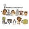 Madagascar 3D Foam Bag Clips Serie 1 Display (24)
