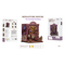 MINIATURE HOUSE - DIY - Astrology Bookshop - 155pc + LED Light