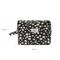 Karen - Large toiletry bag with embroidered daisies - Black - Large / Luggage and Travel Gear