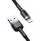 Cable Lightning USB Baseus Cafule 1.5A 2m (gray and black)