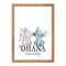 STITCH & ANGEL - Ohana means Family - Framed Lamp