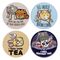 FUZZBALLS - 4 Embossed Metal Coasters