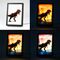 JURASSIC PARK  - Framed LED Print 28x20x5cm