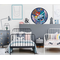 STITCH - Wall Clock 50cm - Blue