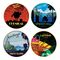 SONIC - 4 Embossed Metal Coasters