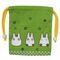 MY NEIGHBOR TOTORO - White Totoro - Green Cloth Bag 14x17cm