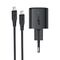 Acefast A118 30W GaN USB-C Wall Charger with 1.2m USB-C to Lightning Cable - Black