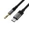 Acefast J11 USB-C to 3.5mm mini jack cable 1m - black