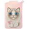 Portfel Magnetyczny Nimmy New Big-Eye Cute Pets 2.0 Cat ze stojakiem na telefon - różowe